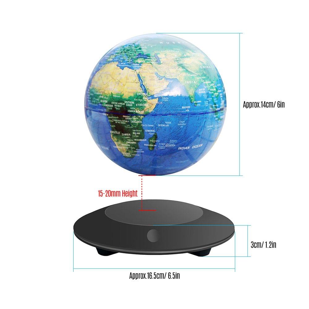 Magnetic Levitation Floating Globe 6 Inch Anti-Gravity - UK Plug