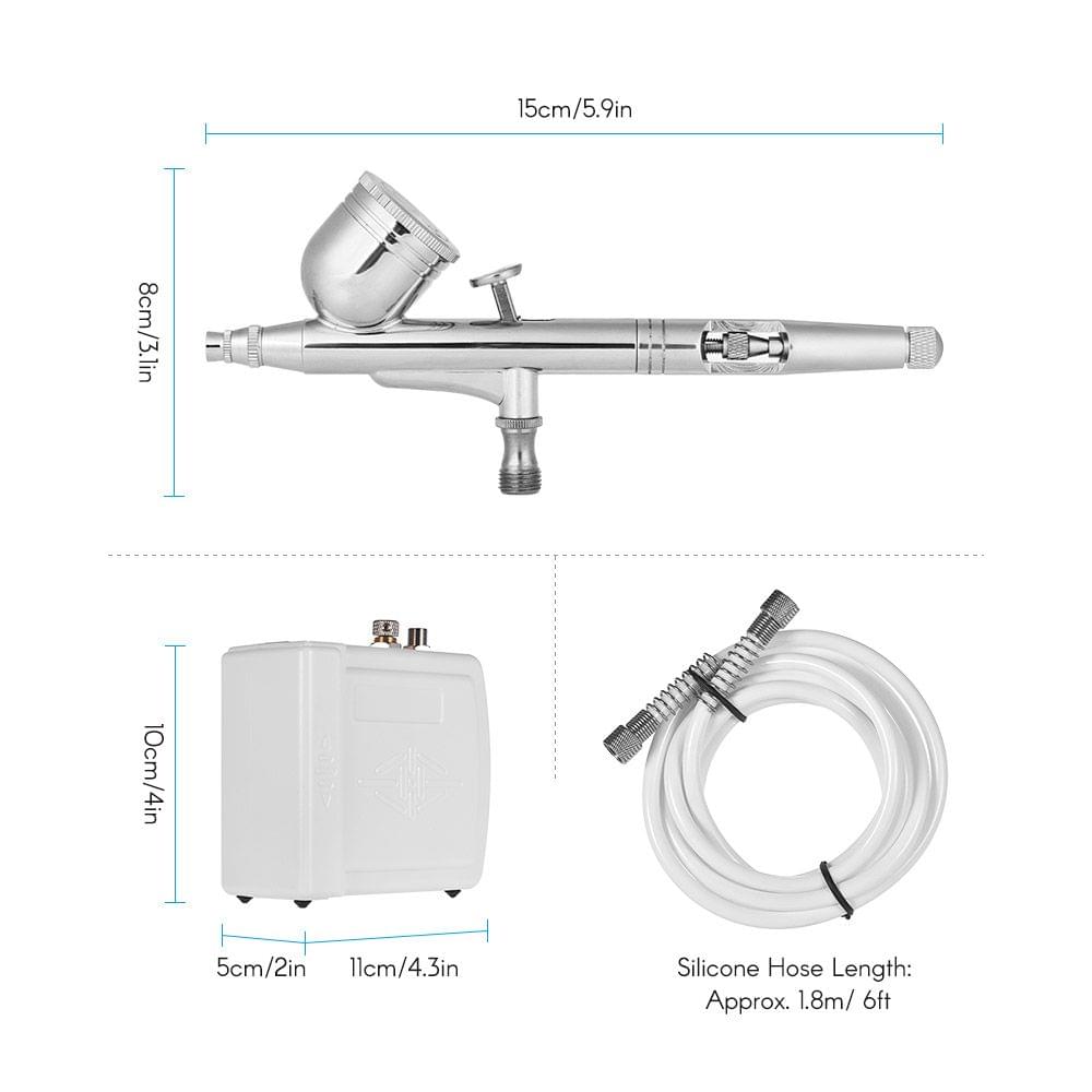 Airbrush Set Multi-Purpose Basic Airbrushing System Kit with - US Plug