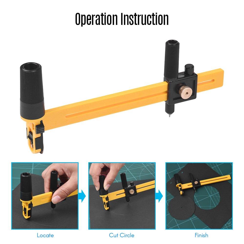 NDK Rotary Compass Circle Cutter Adjustable Cutting Tool for