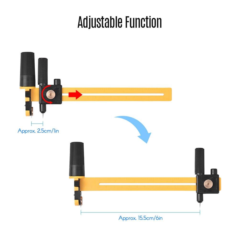 NDK Rotary Compass Circle Cutter Adjustable Cutting Tool for