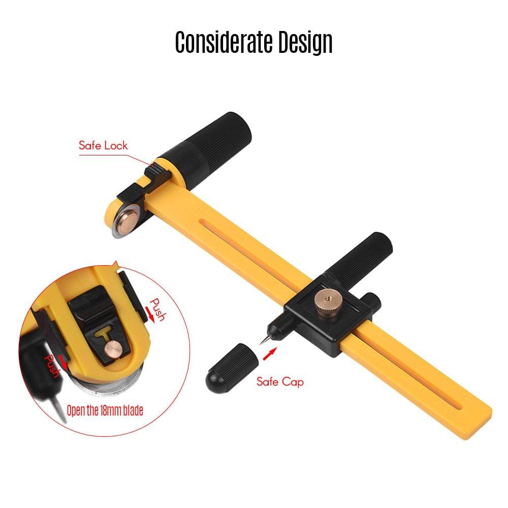 NDK Rotary Compass Circle Cutter Adjustable Cutting Tool for