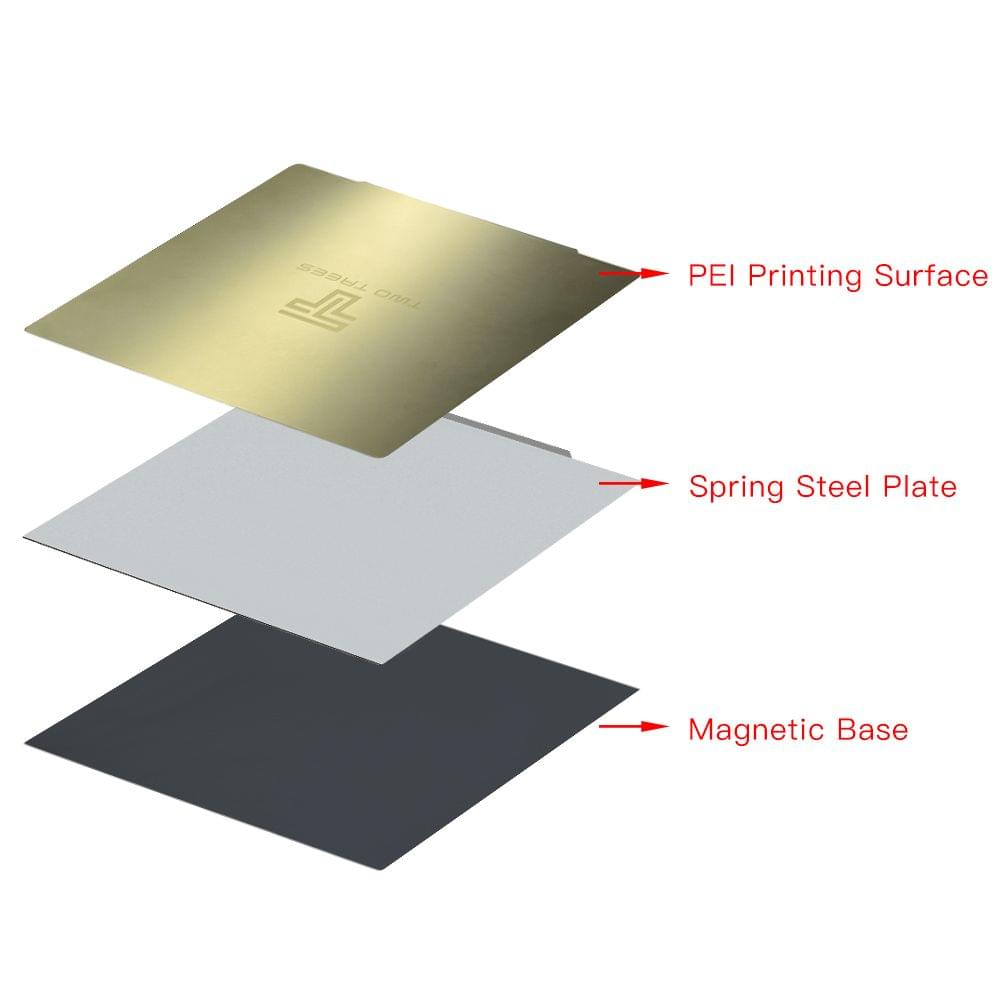 TWO TREES 220*220mm Removal Spring Steel PEI Sheet Print Bed - 220x220mm