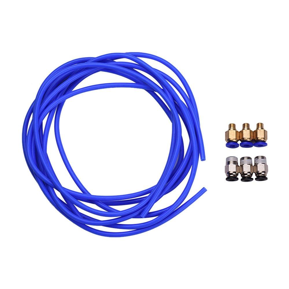 3pcs Blue PTFE Tube Hose Pipe 1 Meter with 3pcs