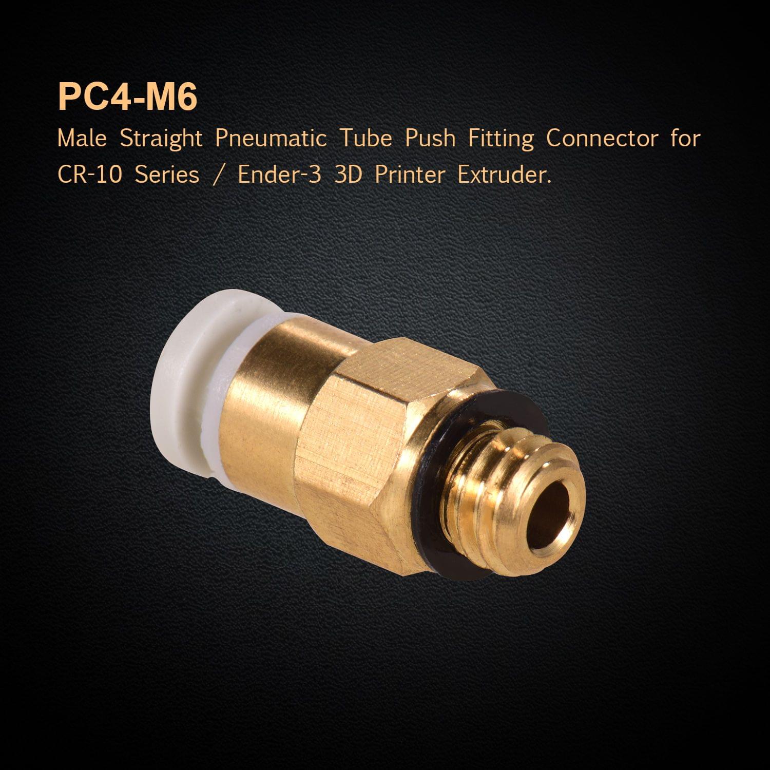 Aibecy PC4-M6 Male Straight Pneumatic Tube Push Fitting