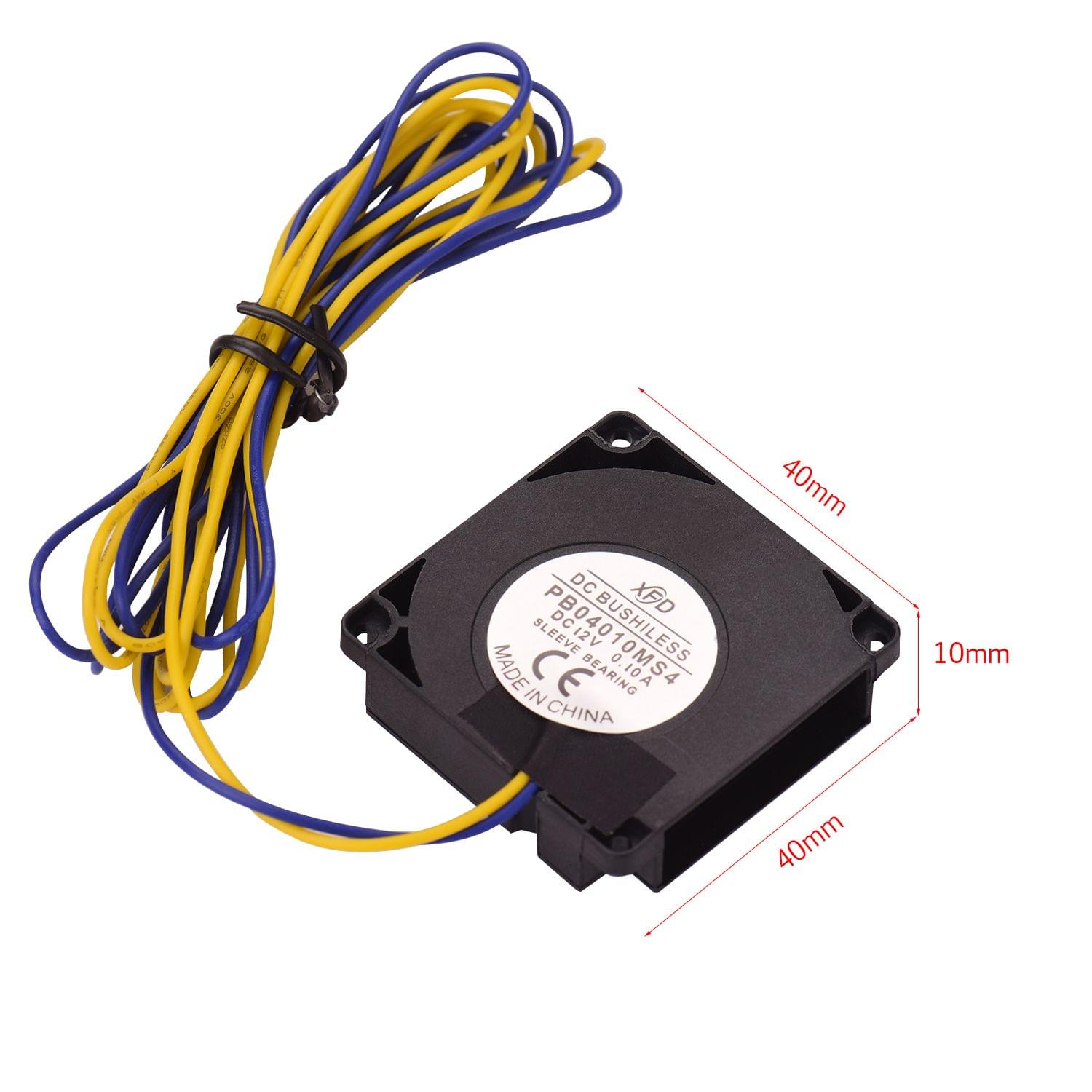 4010 Blower Fan 40 * 40 * 10mm 12V DC Extruder Hot - 12V