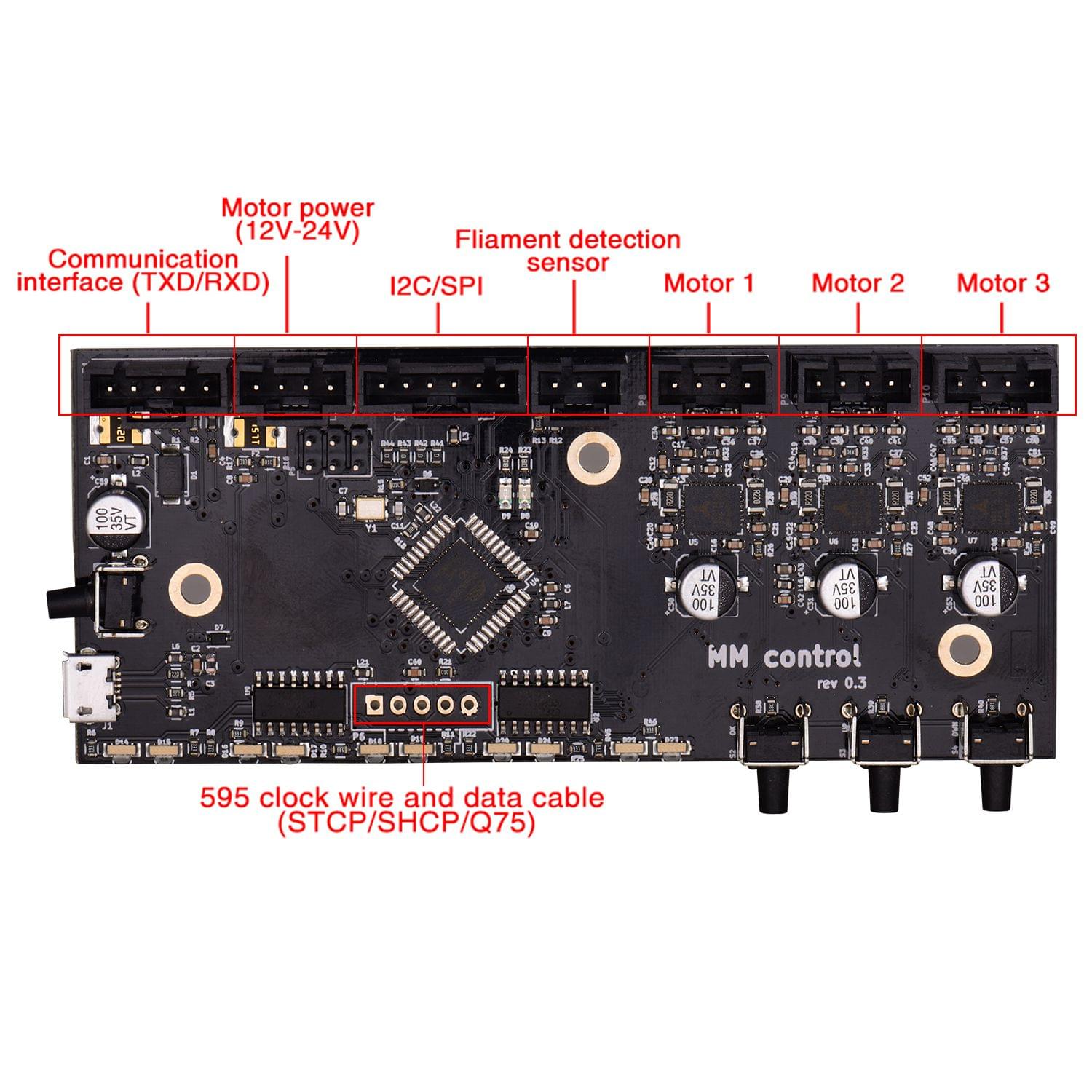 3D Printer Parts Multi Materials MMU2 Board Control Board