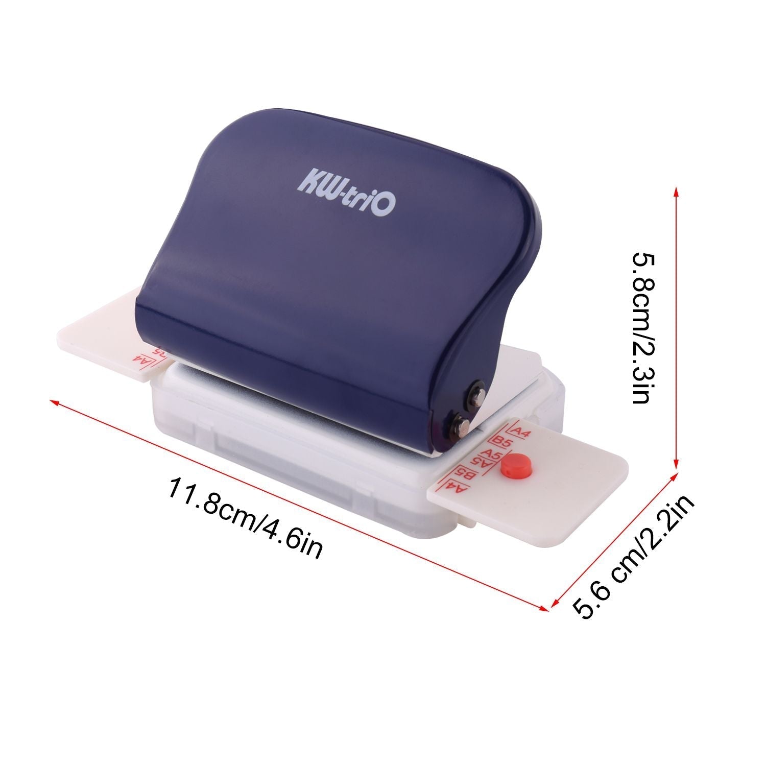 KW-trio 6-Hole Paper Punch Handheld Metal Hole Puncher 5