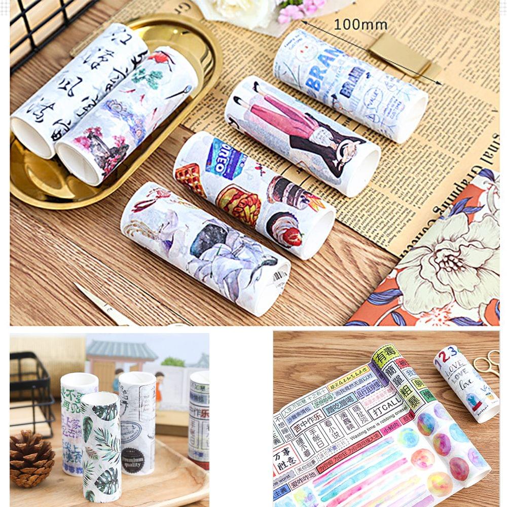 Cute Washi Tape 100mm Wide Colorful Decorative Masking Tape - Graffiti