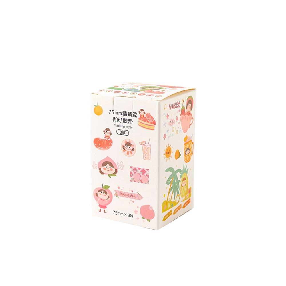 Lovely Fruit Washi Japanese Paper Tape Pearlized - Grapefruit