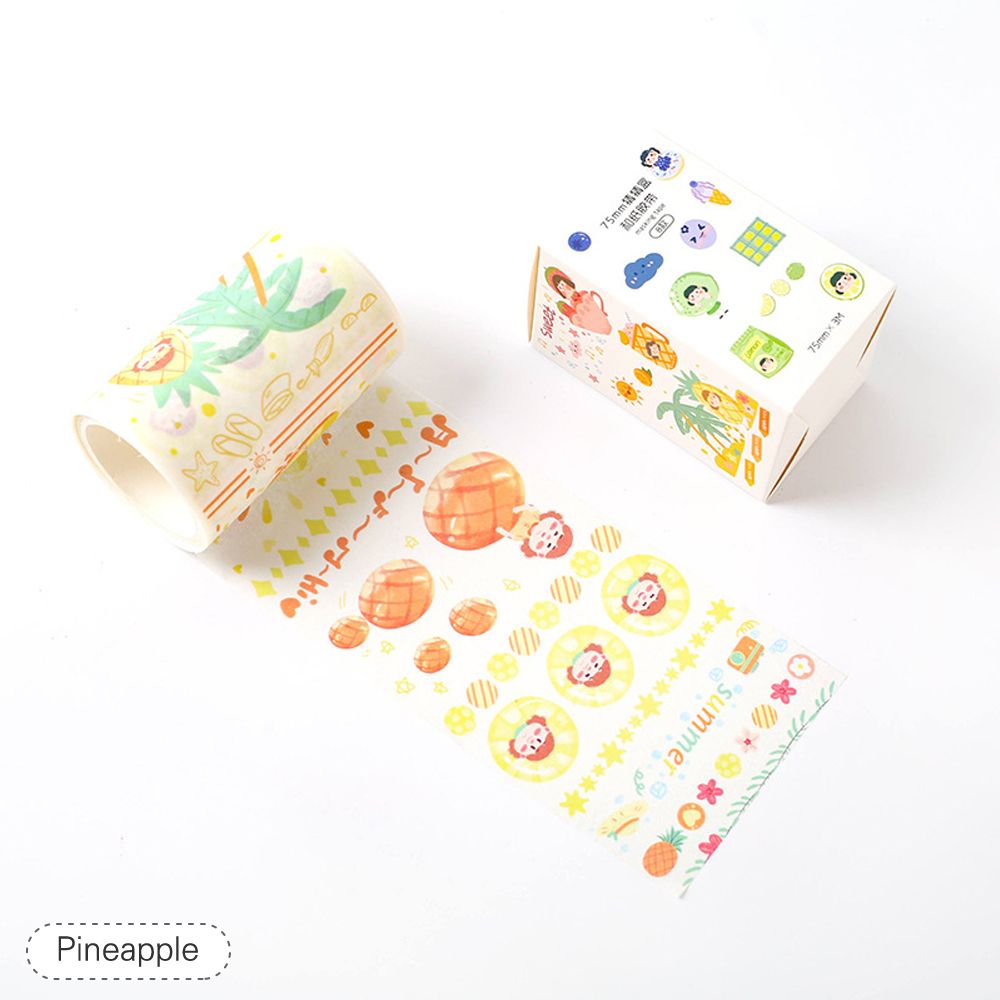 Lovely Fruit Washi Japanese Paper Tape Pearlized - Pineapple