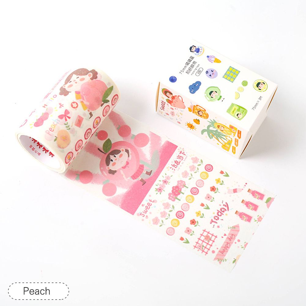 Lovely Fruit Washi Japanese Paper Tape Pearlized - Peach