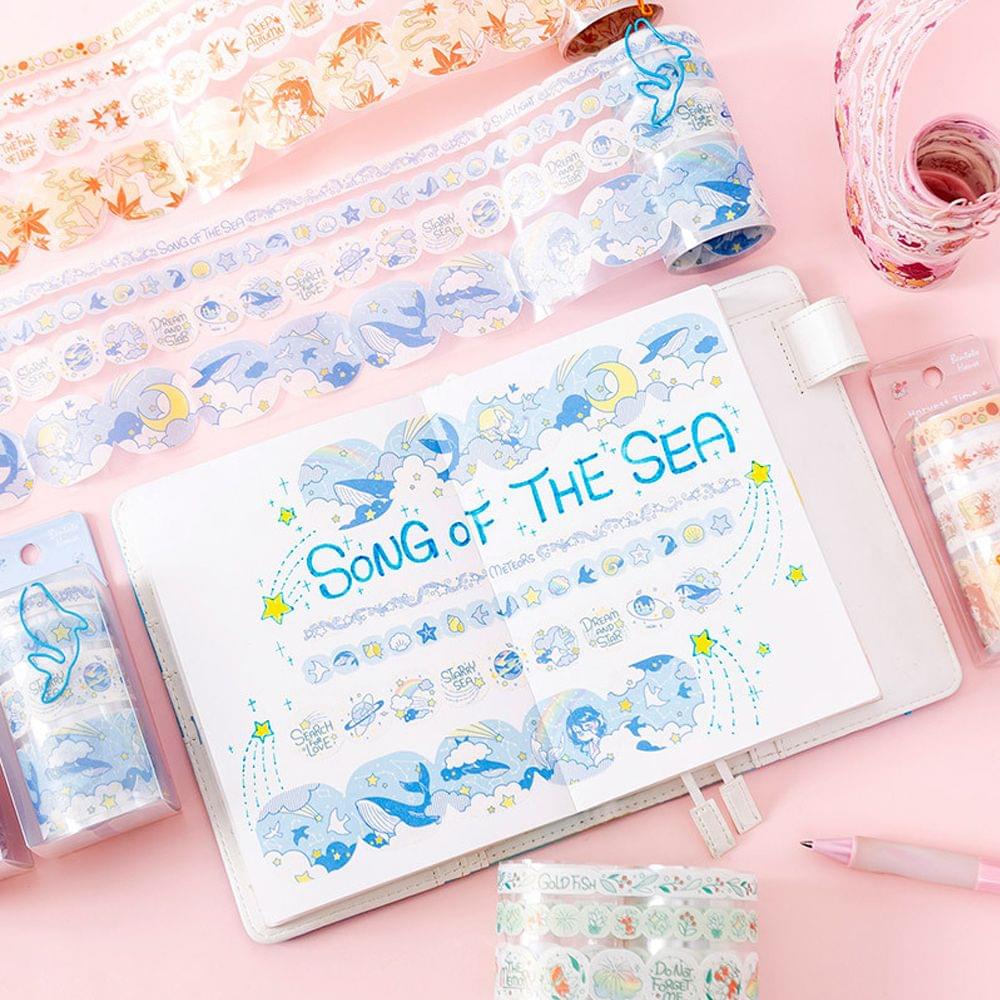 Cartoon Pearlized PET Washi Paper Tape Scrapbooking Tape - Song of the Sea