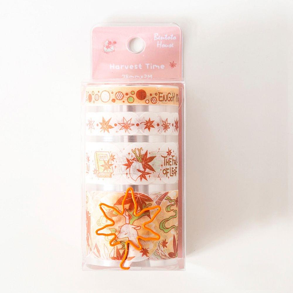 Cartoon Pearlized PET Washi Paper Tape Scrapbooking Tape - Harvest Time