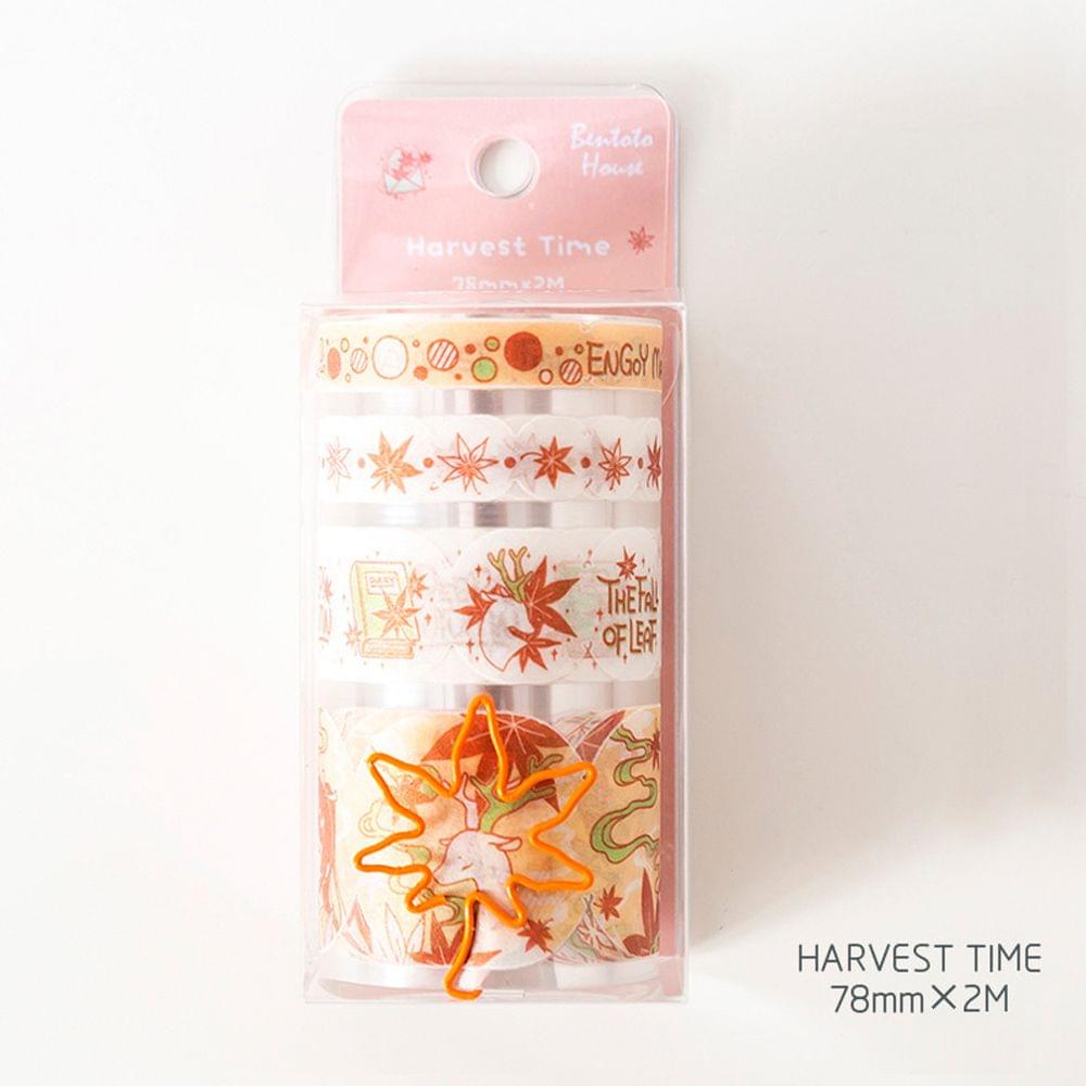 Cartoon Pearlized PET Washi Paper Tape Scrapbooking Tape - Harvest Time