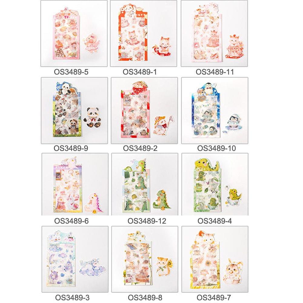 Cute Pet Stickers Self-Adhesive Decoration Sticker 4 - Fortune Cat A