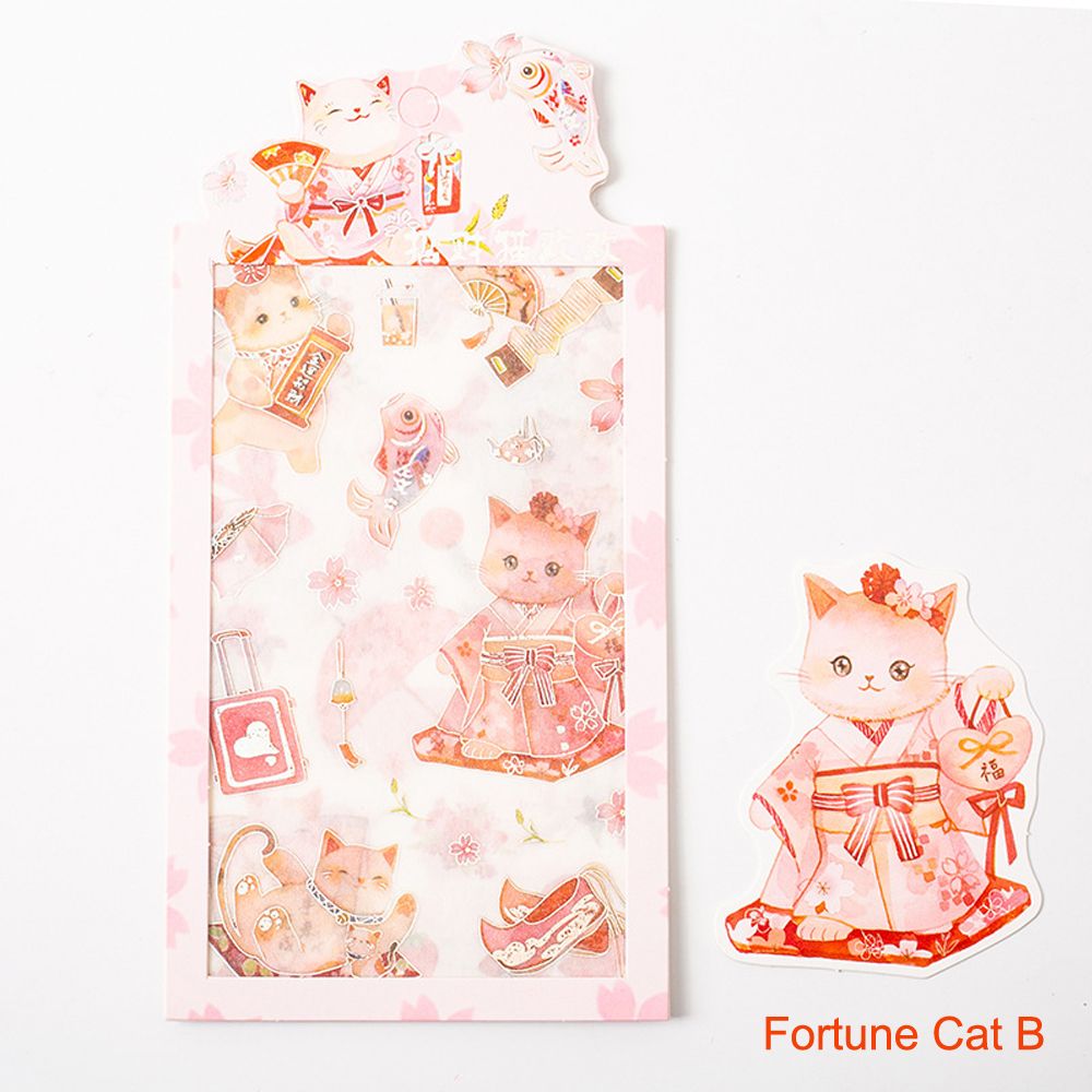 Cute Pet Stickers Self-Adhesive Decoration Sticker 4 - Fortune Cat B