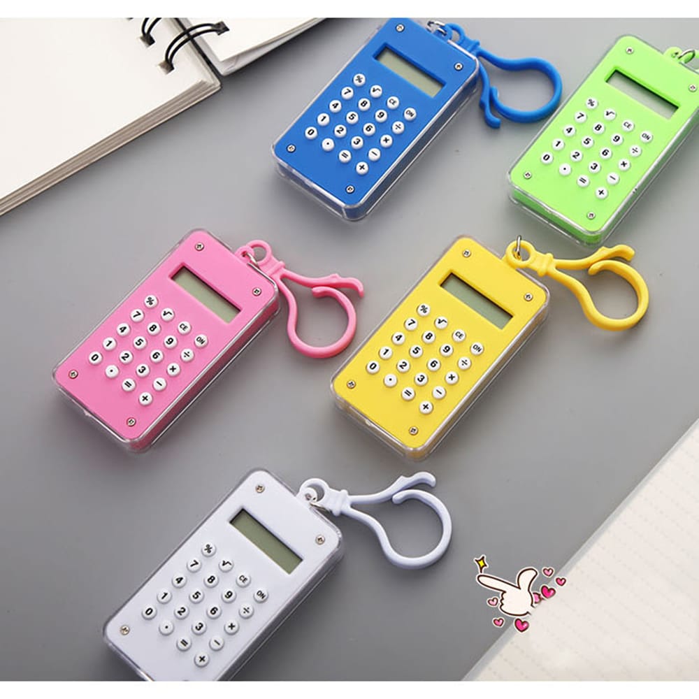 Mini Cute Calculator with 8 Digits Display Portable Pocket - 1pc