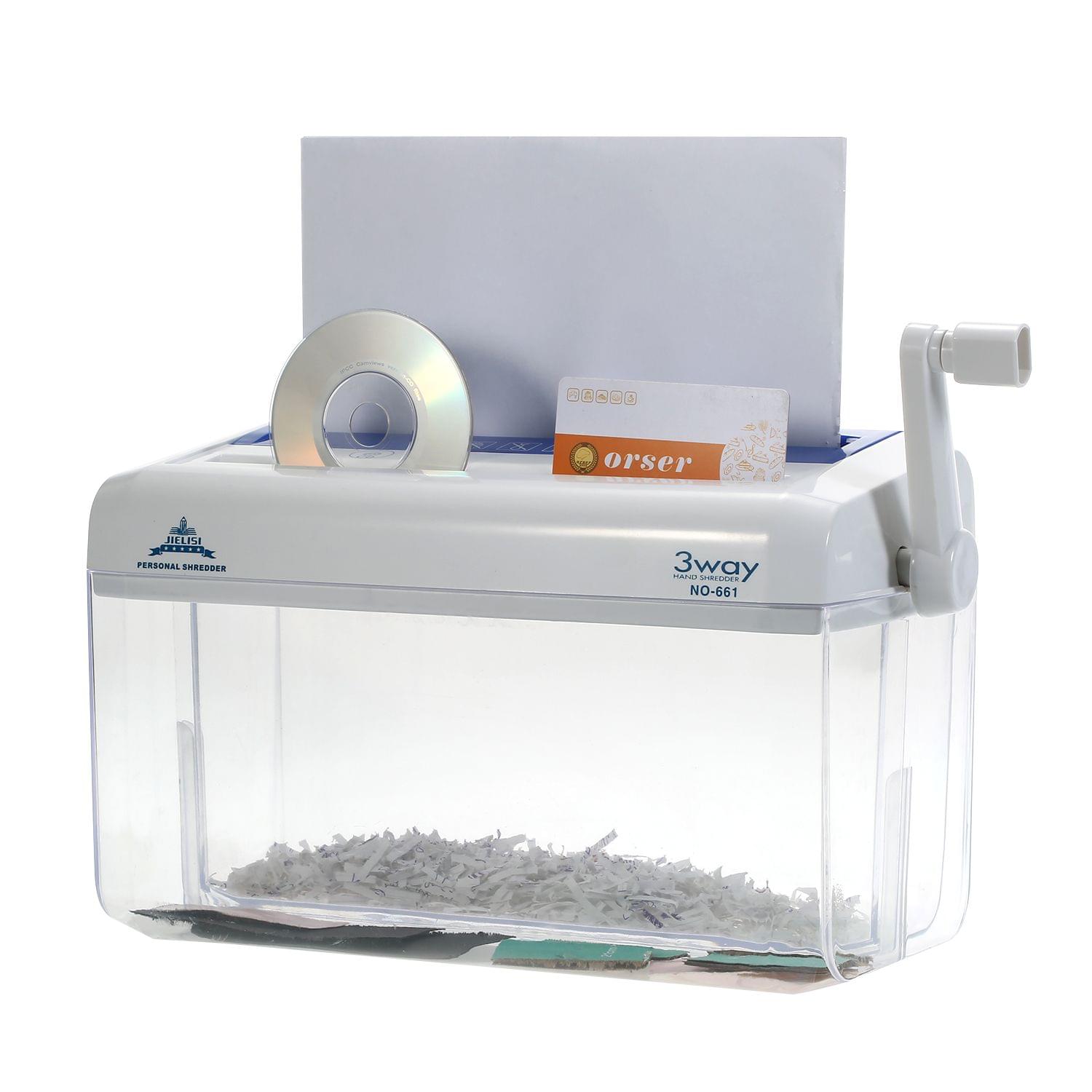 A4 Mini Portable Hand Paper Shredder 3-in-1 Household Manual