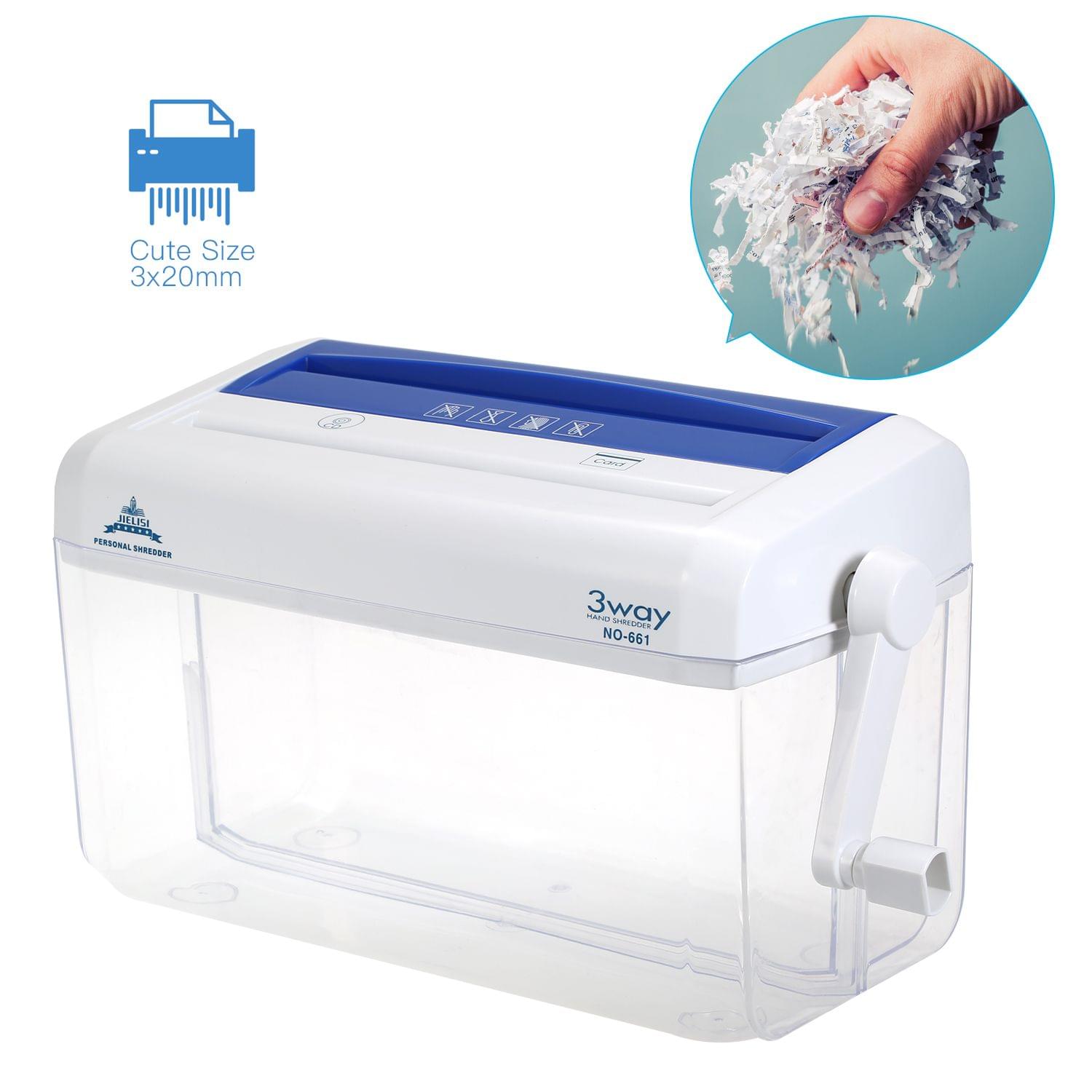 A4 Mini Portable Hand Paper Shredder 3-in-1 Household Manual