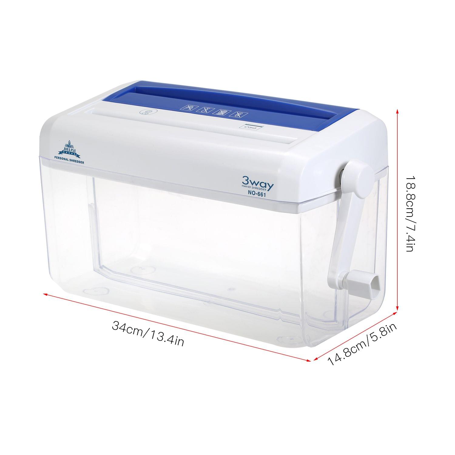 A4 Mini Portable Hand Paper Shredder 3-in-1 Household Manual