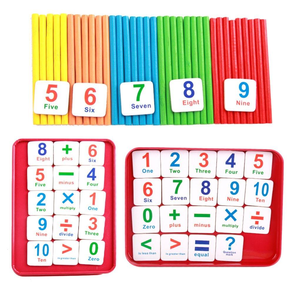 Children's Arithmetic Stick Wooden Counting Sticks Rods Math