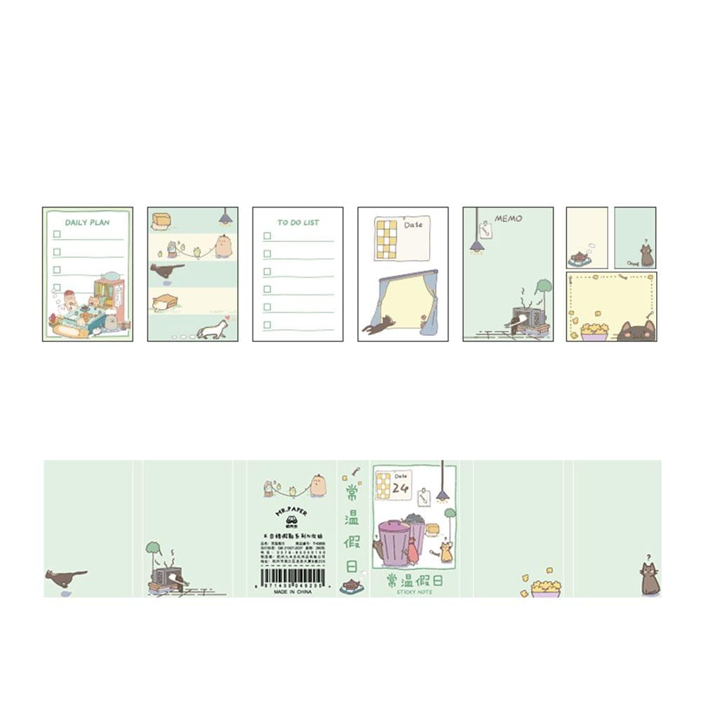 260 Sheets Multi-Fold Sticky Notes Lovely Cartoon Memo Note - Type A