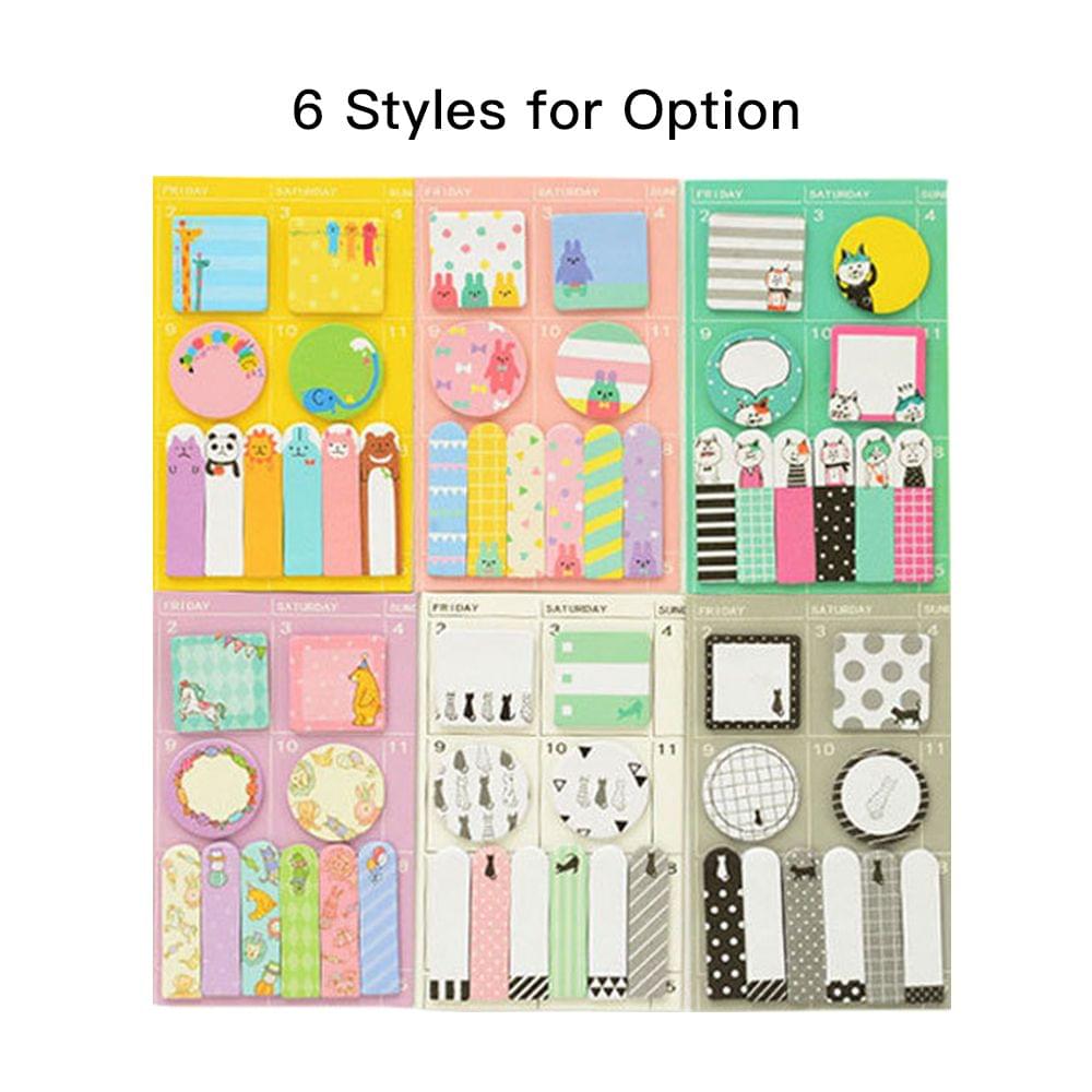 Cute Cartoon Animal Sticky Notes Self Adhesive Week Plan - Style 1