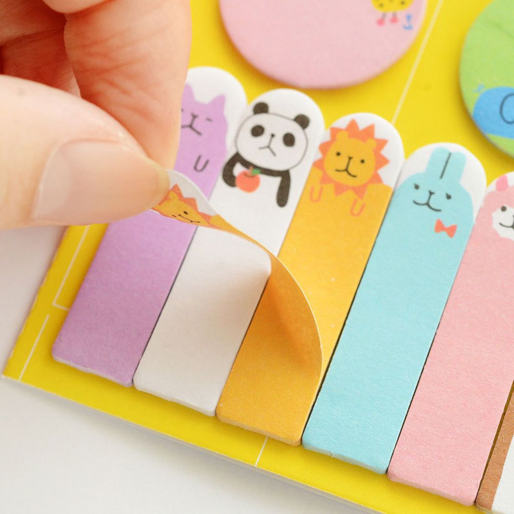 Cute Cartoon Animal Sticky Notes Self Adhesive Week Plan - Style 1