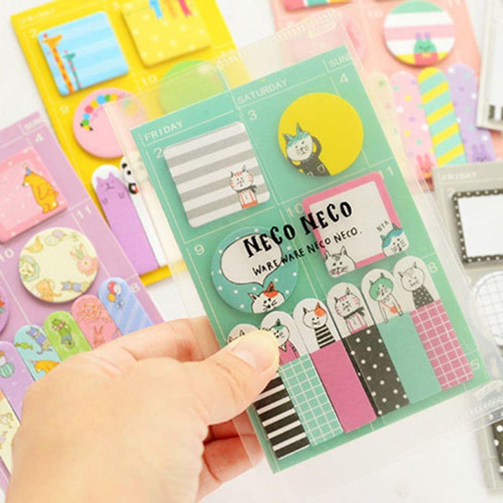 Cute Cartoon Animal Sticky Notes Self Adhesive Week Plan - Style 1