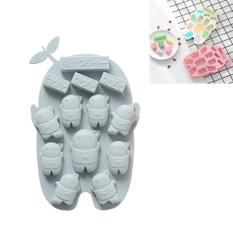 4 PCS Cartoon Leaf Silicone Cake Chocolate Mold Pudding Ice Tray Baking Utensils (Blue)