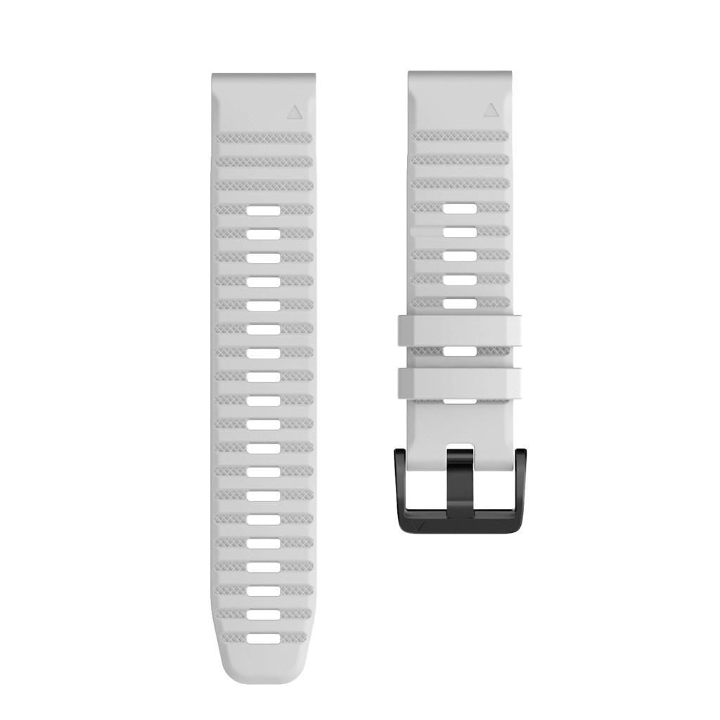 For Garmin Fenix 6X 26mm Smart Watch Quick Release Silicon Wrist Strap Watchband (White)