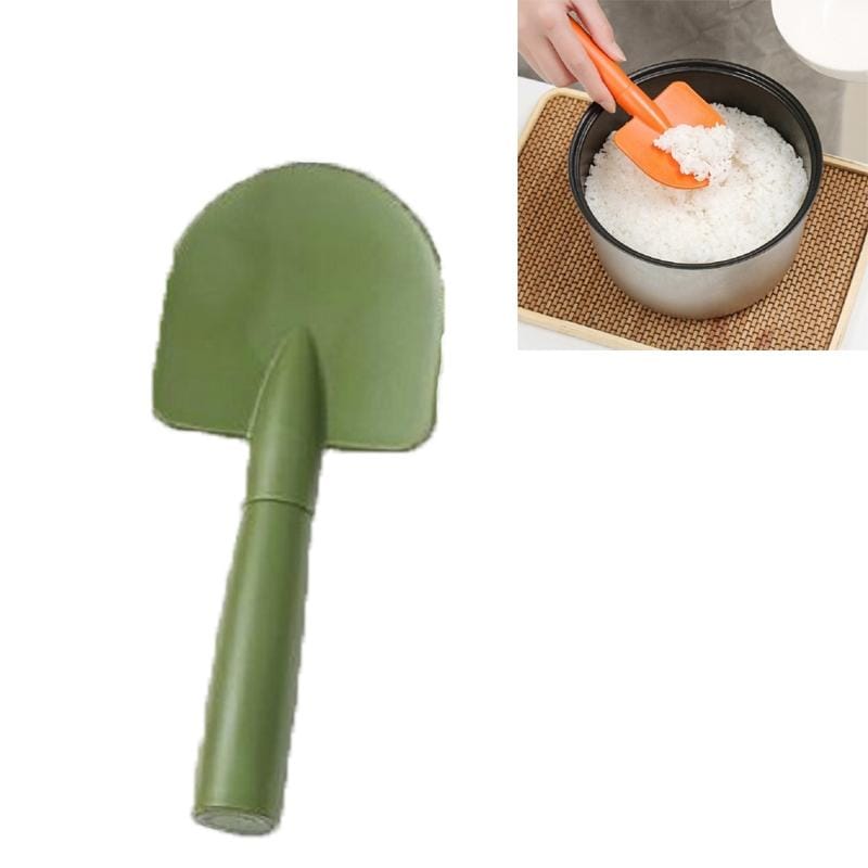 6 PCS Creative Shovel Shape Household Spoon Plastic Mixing Rice Spoon (Green)