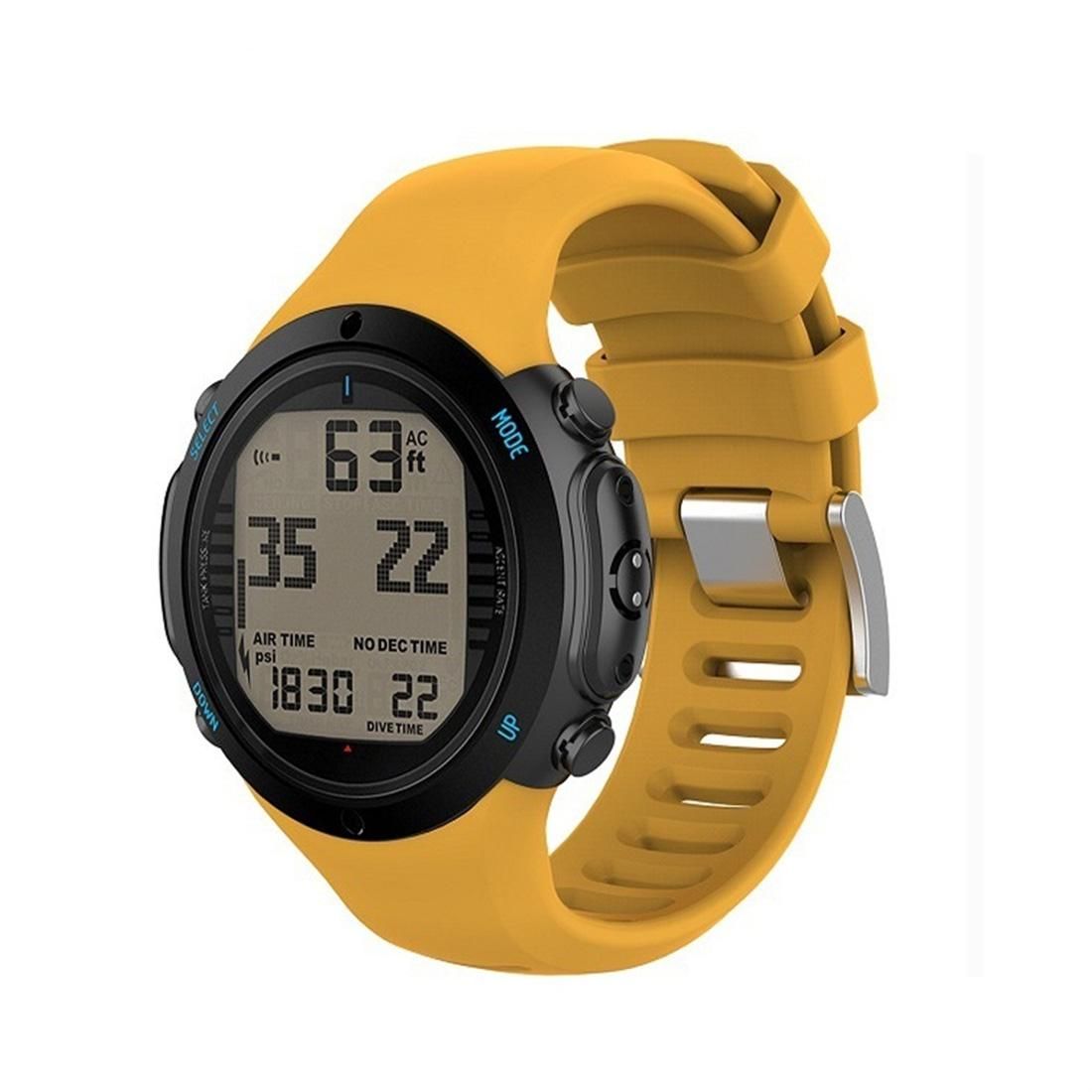 Smart Watch Silicone Wrist Strap Watchband for Suunto D6i (Yellow)