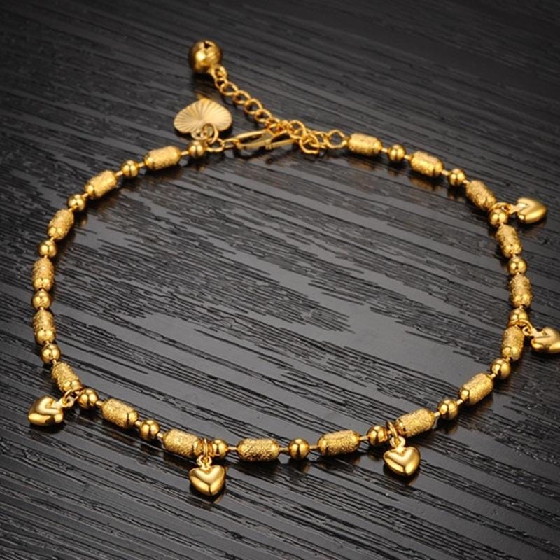 OPK Heart Shape Pendant Simple Fashion Anklet Chain for Women