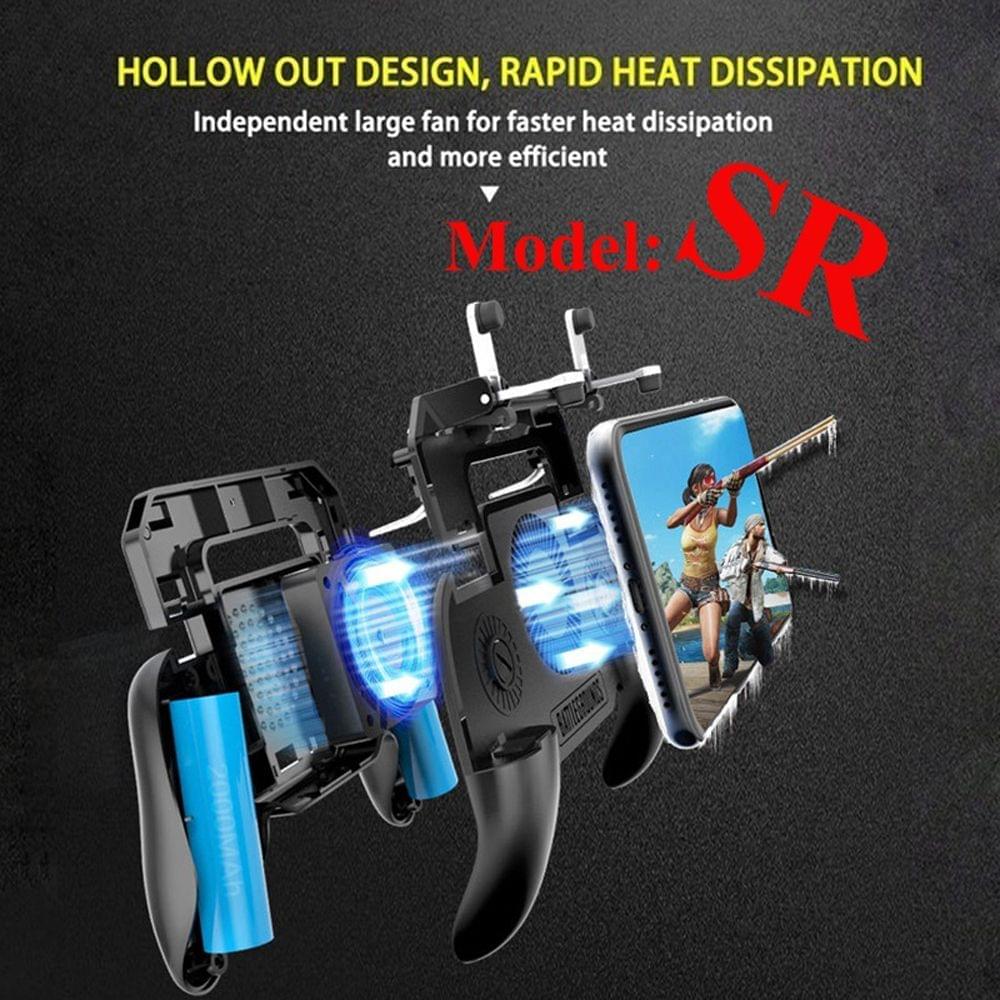 3 in 1 Mobile Gaming GamePad with Cooler Cooling Fan with - 2