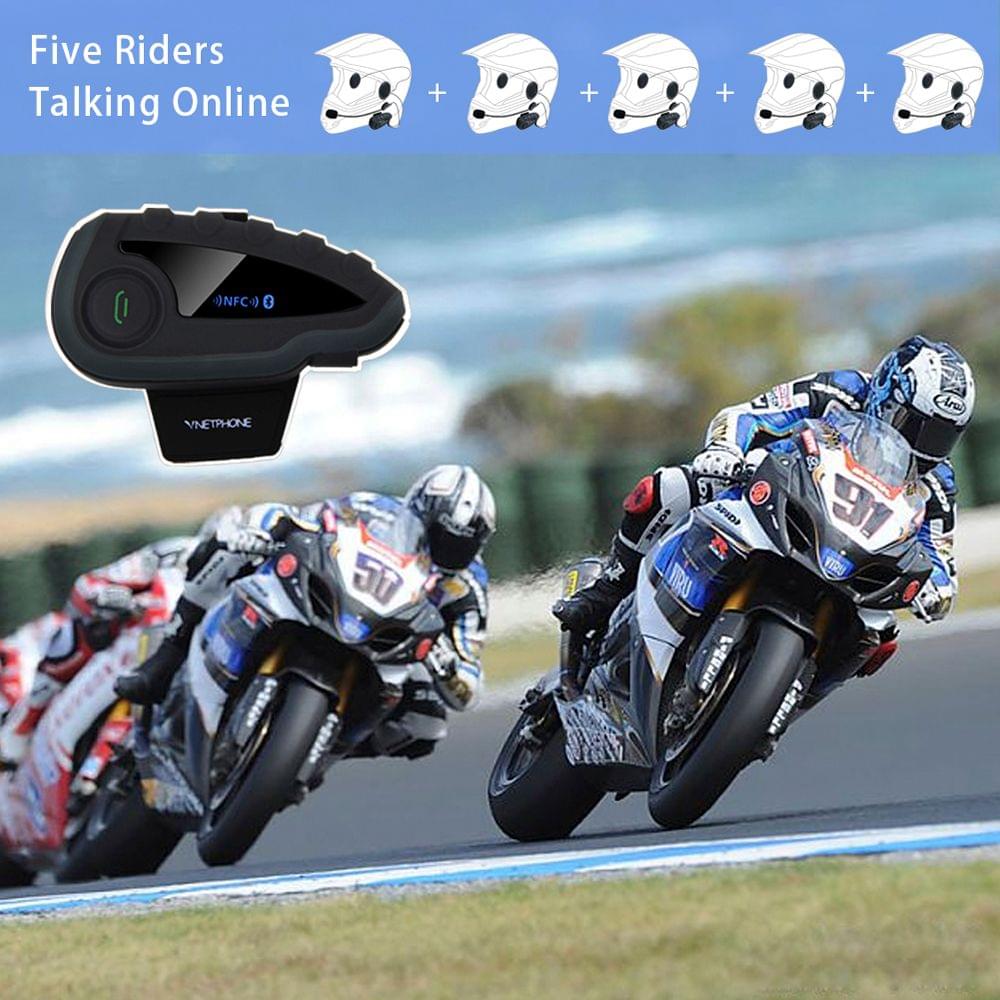 V8 Wireless Bike Helmet Headphone Intercom NFC Bluetooth