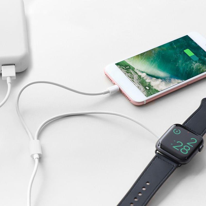 2-in-1 Charging Cable for  I- watch and I-phone Charginng