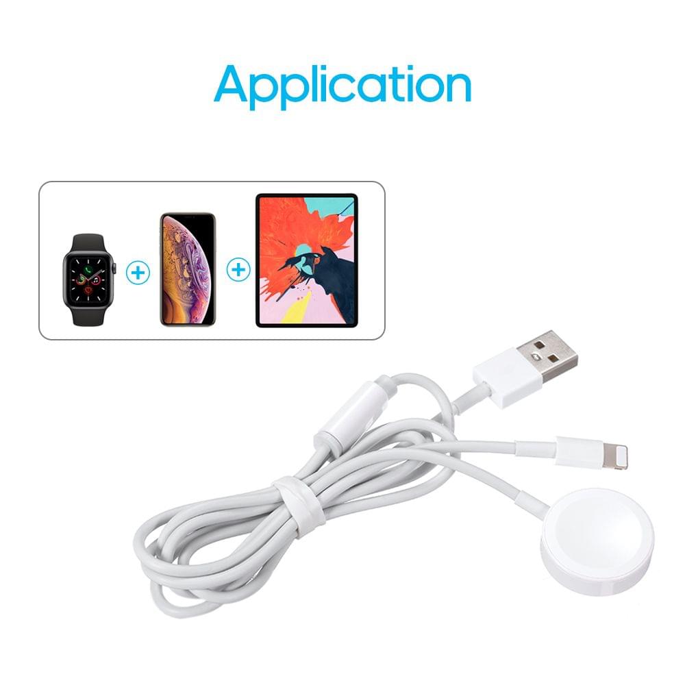 2-in-1 Charging Cable for  I- watch and I-phone Charginng