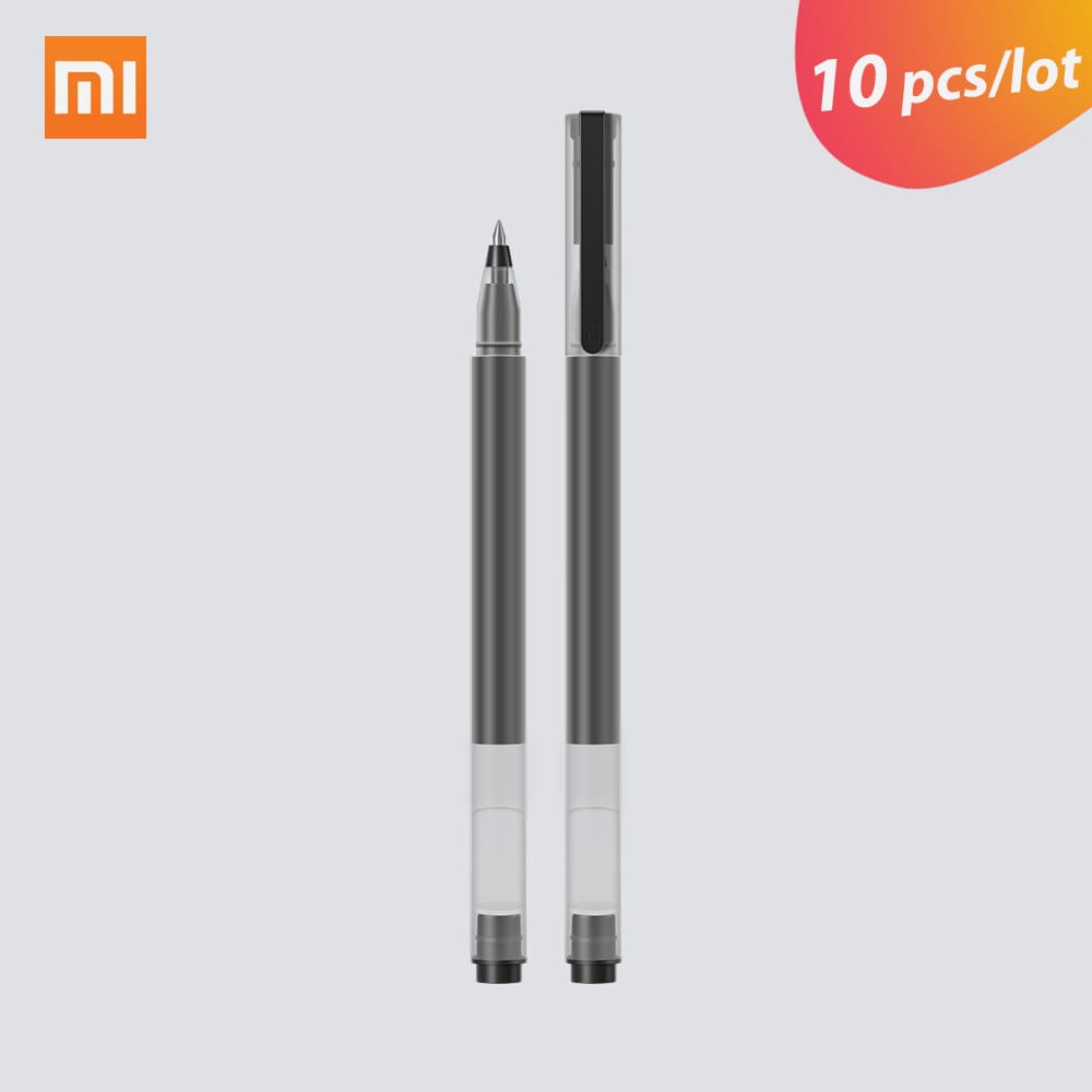 10 Pcs Xiaomi Gel Pen Black 0.5mm Refill Neutral Pen Smooth