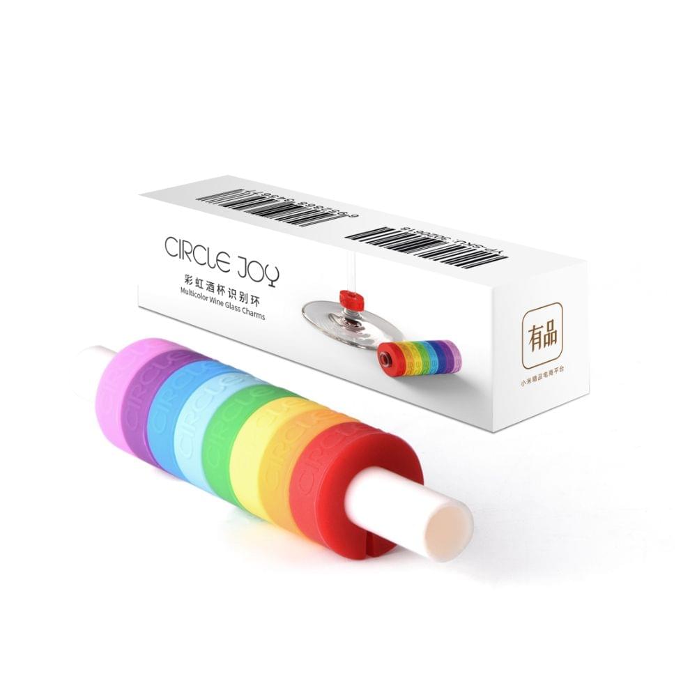 8Pcs/Lot Xiaomi Circle Joy Wine Glass Identification Ring - 8 Pcs