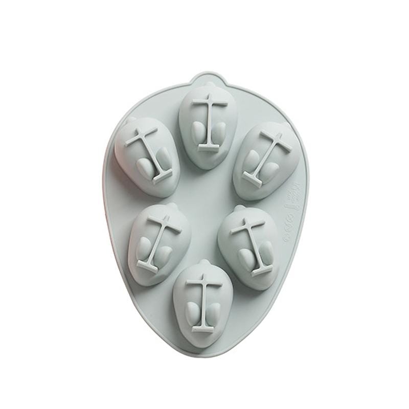 2 PCS 3D Rabbit Halloween DIY Silicone Ice Box for Baking Cake Pudding Mold (Blue)