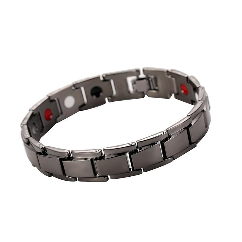 Men Detachable Titanium Steel Magnetic Therapy Bracelet Jewelry (Steel Color)