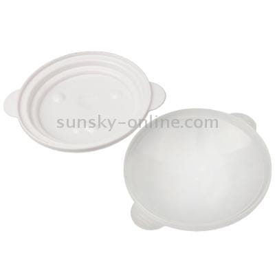 Plastic Microwave Oven Cute Monkey Shaped Egg Poacher Boiler Steamer (White)