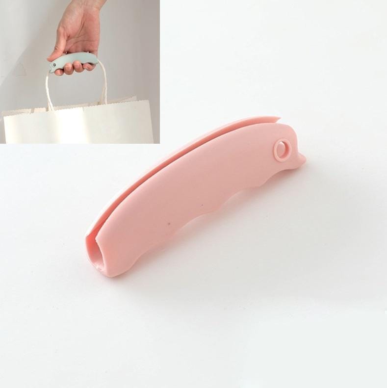 40 PCS Silicone Anti-stroke Handle Effort-saving Bag Carrier Plastic Bag Shopping Bag Handle Lifter (Pink)