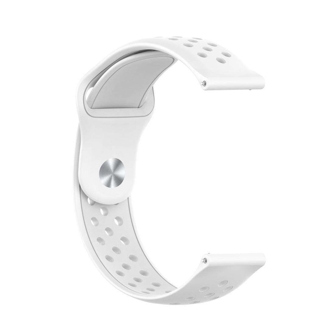 For Huami Amazfit Youth Edition Silicone Breathable Watch Strap (White)