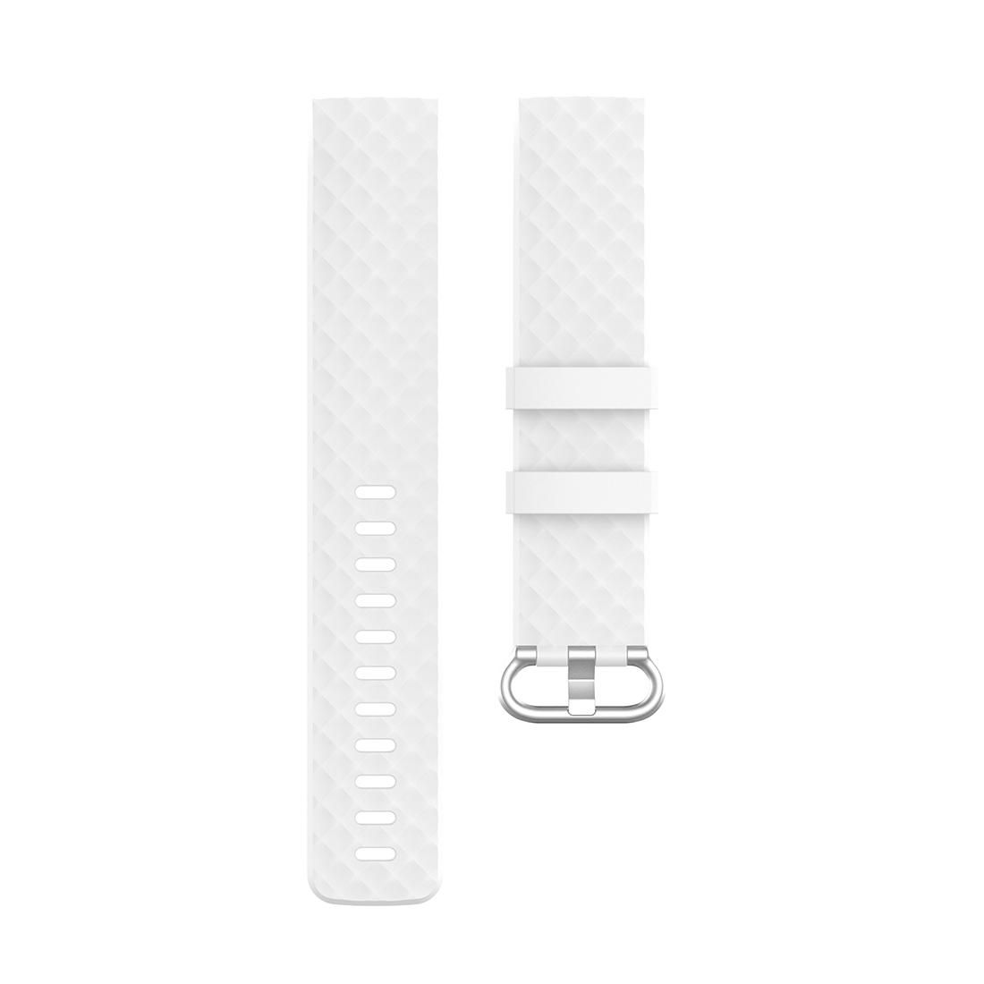 18mm Silver Color Buckle TPU Wrist Strap Watch Band for Fitbit Charge 4 / Charge 3 / Charge 3 SE, Size: S (Rosewood)