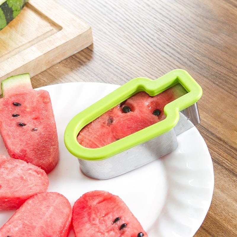 6 PCS Simple Watermelon Dicing Device Popsicle Shape Mold Watermelon Slice Model Random Color Delivery