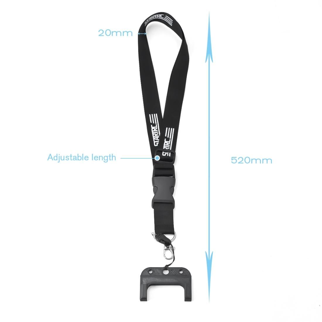 STARTRC For DJI Mavic Air 2 Remote Control Anti-lost Anti-fall Neck Strap Holder Lanyard with Buckle Set (Black)