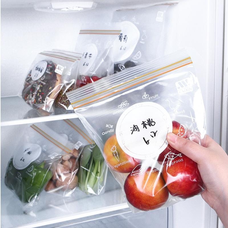 4 Sets Sealed Bag Fresh Food Packaging Bag Household Thickened Refrigerator Storage Plastic Bag, Size: Large