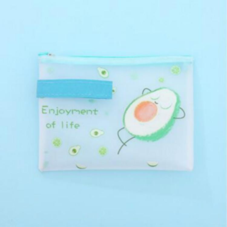 L0028 Avocado TPU File Bag Storage Folder Waterproof Papers Portfolio Student Stationery, Size:S (Beautiful)